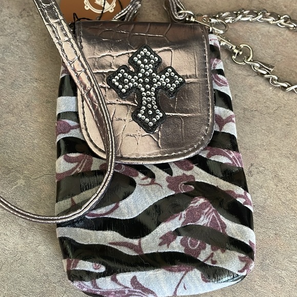 Hananel Crossbody Bag Cellphone Cig Case NWT Wrist hand strap - Picture 2 of 10